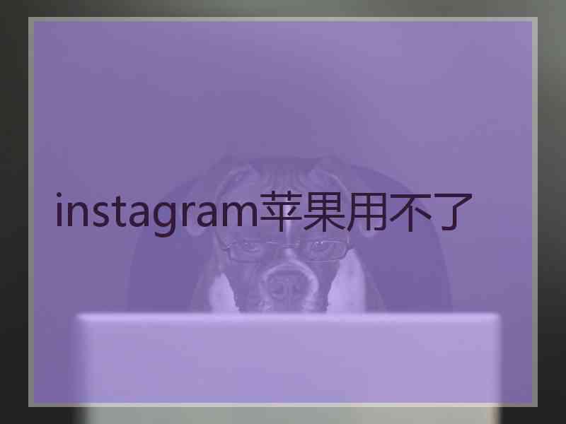 instagram苹果用不了