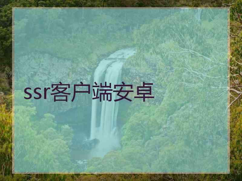 ssr客户端安卓