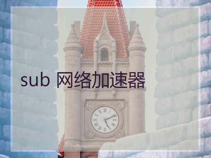 sub 网络加速器